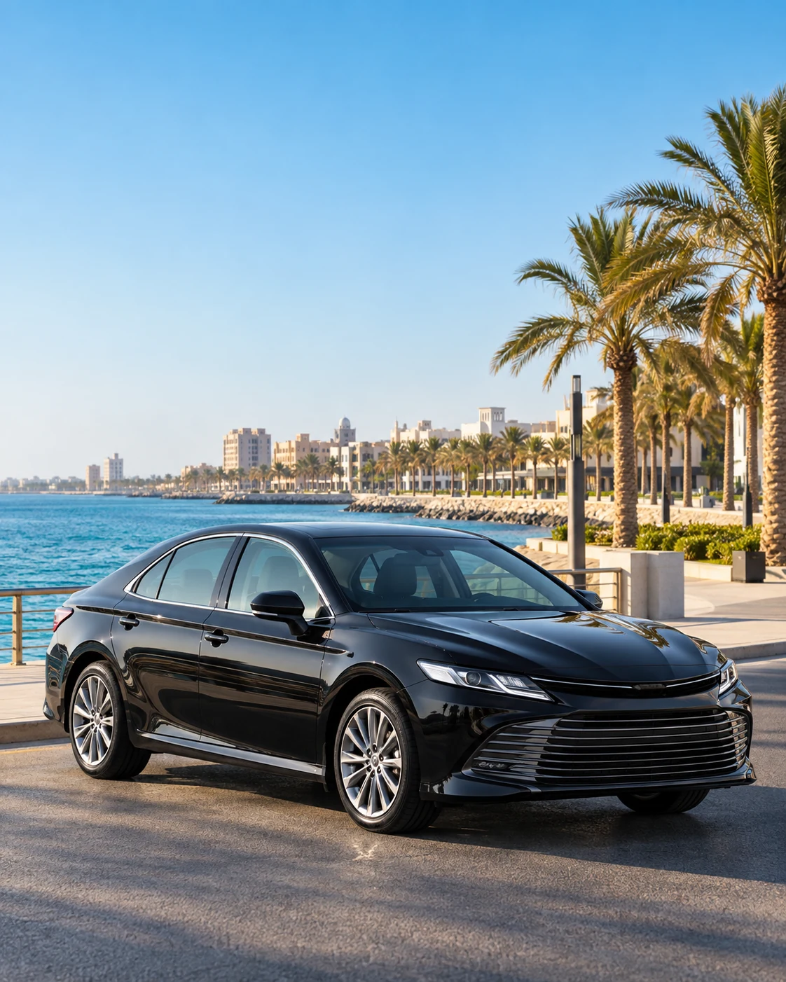 Sedan beside the Red Sea, illustrative scene